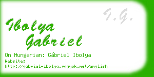 ibolya gabriel business card