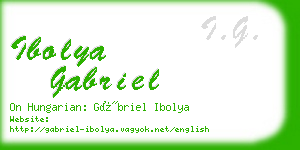 ibolya gabriel business card